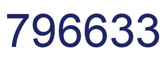 Number 796633 blue image