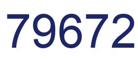 Número 79672 imagen azul