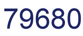 Número 79680 imagen azul