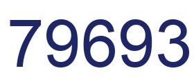 Number 79693 blue image