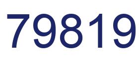 Number 79819 blue image