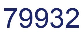 Number 79932 blue image