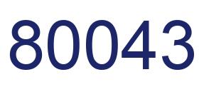 Number 80043 blue image