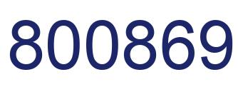 Número 800869 imagen azul