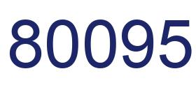 Número 80095 imagen azul