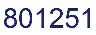 Número 801251 imagen azul