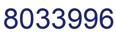 Number 8033996 blue image