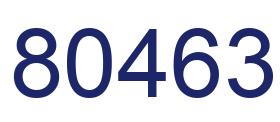 Number 80463 blue image