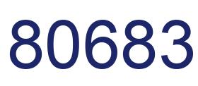 Number 80683 blue image