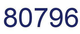 Número 80796 imagen azul