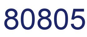 Number 80805 blue image