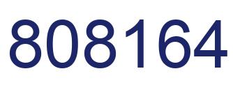 Number 808164 blue image