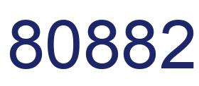 Number 80882 blue image