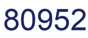 Number 80952 blue image
