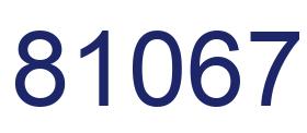Number 81067 blue image