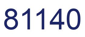 Número 81140 imagen azul