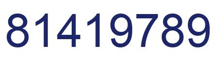 Number 81419789 blue image