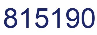 Number 815190 blue image