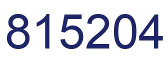 Number 815204 blue image