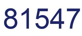 Number 81547 blue image