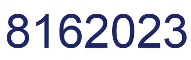 Número 8162023 imagen azul