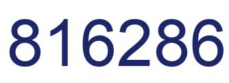 Number 816286 blue image