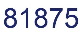 Número 81875 imagen azul