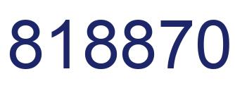 Number 818870 blue image
