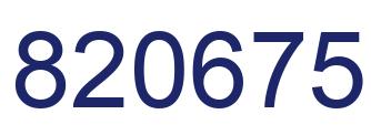Number 820675 blue image