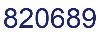 Number 820689 blue image