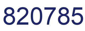 Number 820785 blue image
