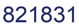 Number 821831 blue image