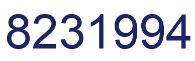 Número 8231994 imagen azul