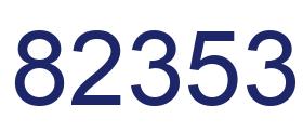 Number 82353 blue image