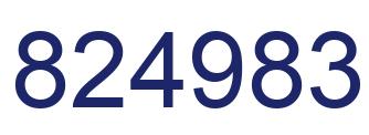 Number 824983 blue image