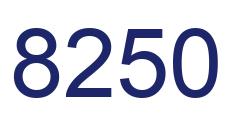 Number 8250 blue image