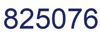 Number 825076 blue image