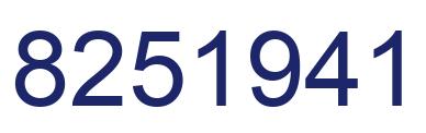 Número 8251941 imagen azul