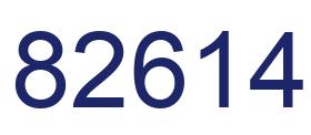 Number 82614 blue image