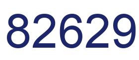 Number 82629 blue image