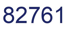 Number 82761 blue image
