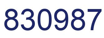 Número 830987 imagen azul