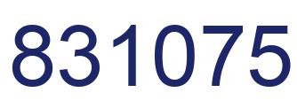 Number 831075 blue image