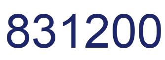 Número 831200 imagen azul