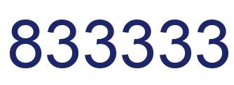 Número 833333 imagen azul