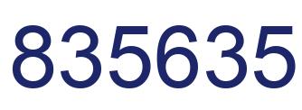 Number 835635 blue image