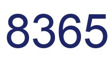 Number 8365 blue image