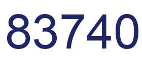 Number 83740 blue image