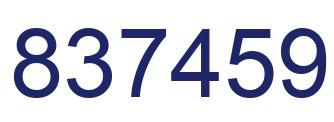 Number 837459 blue image