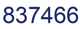 Number 837466 blue image